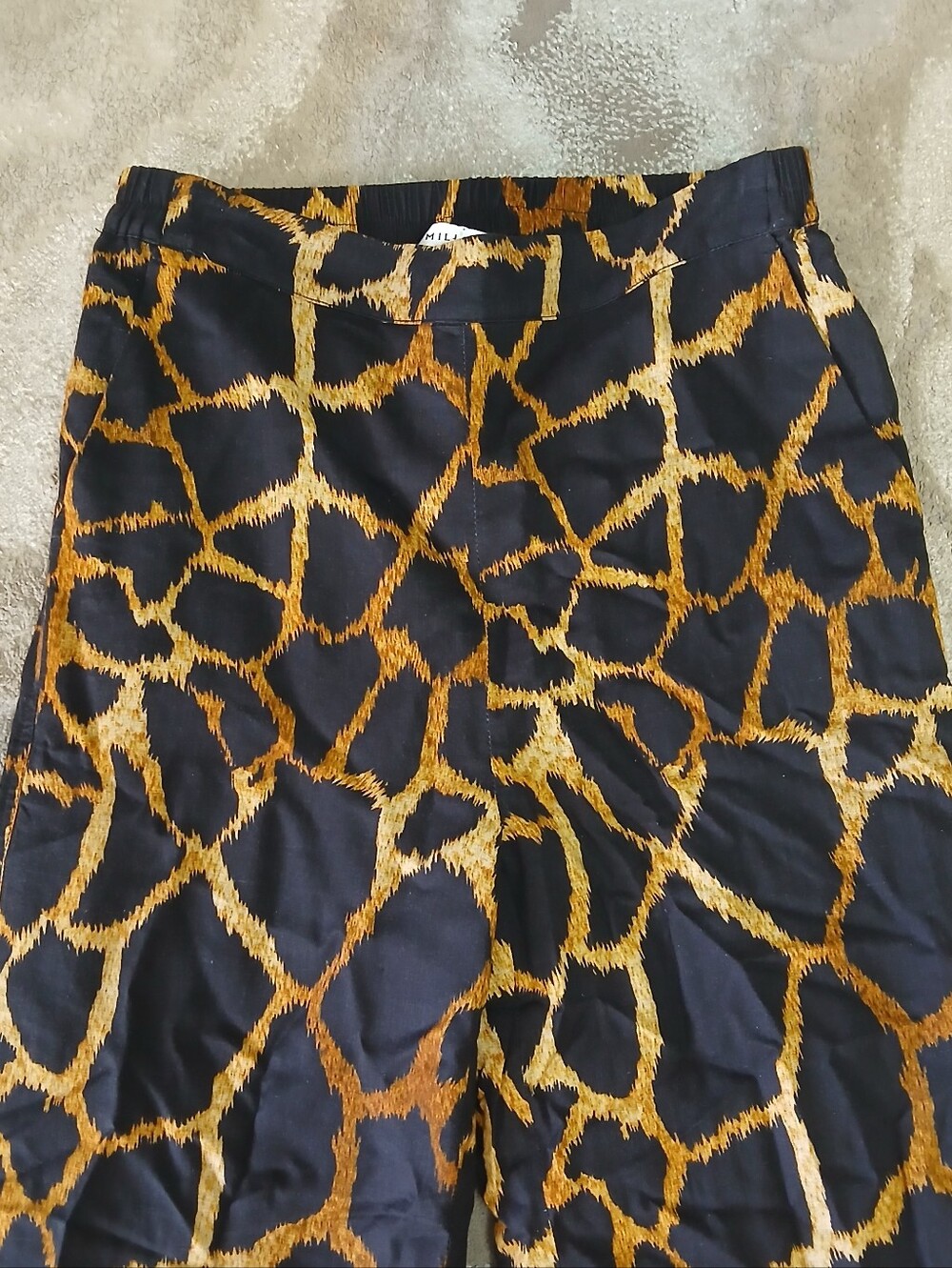 Milly Marlowe Giraffe-Print Linen Pants - Picture 4 of 8